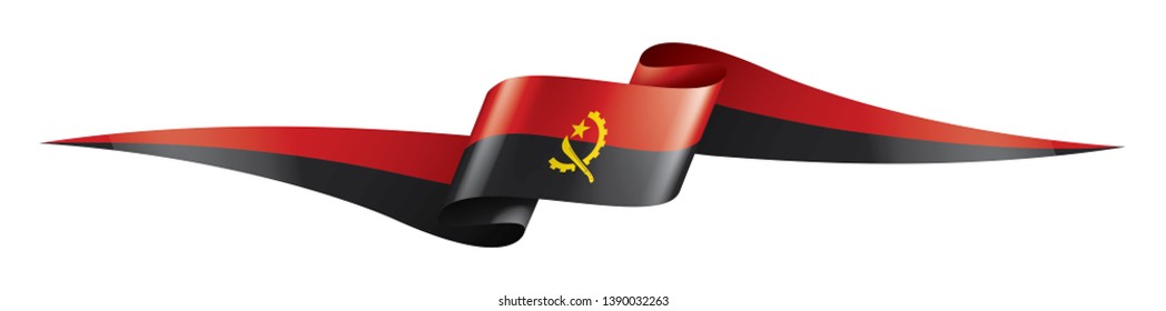 Angola flag, vector illustration on a white background