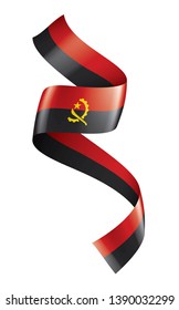 Angola flag, vector illustration on a white background