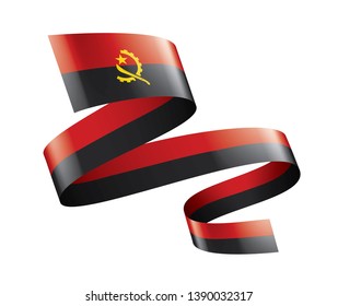 Angola flag, vector illustration on a white background