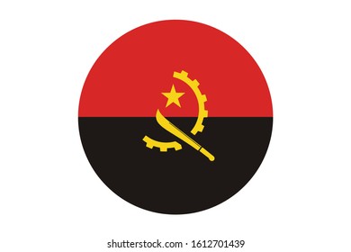 angola flag vector white isolated background