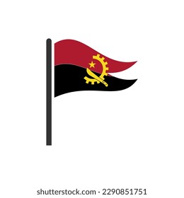Indicadores de Angola conjunto de iconos, símbolo del símbolo del día de la independencia de Angola