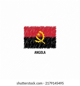 Angola grunge flag vector illustration