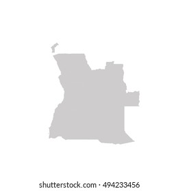 Angola. High map gray color