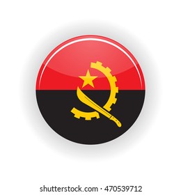 Angola icon circle isolated on white background. Luanda icon vector illustration