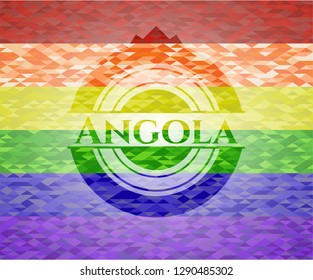 Angola lgbt colors emblem 