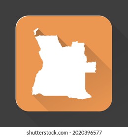 Angola map with borders isolated on background