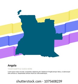 Angola map design with white background vector