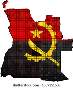 Angola map with flag inside - Illustration,
Abstract grunge mosaic vector