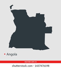 Angola map flat icon, vector illustration on gray background