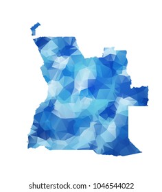 angola map in geometric polygonal style.  angola map of isolated. Vector Illustration Eps10.