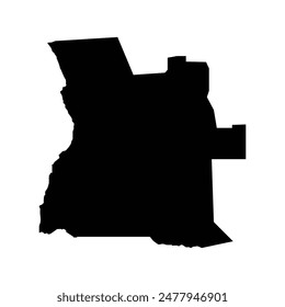 Angola map icon, Angola country on the African continent illustration design
