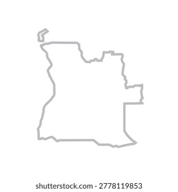 angola map monoline Suitable for posters and web icons