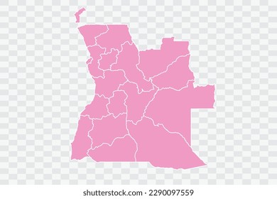 Angola Mapa color rosa Archivos de calidad de fondo png