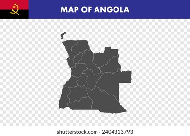 Angola map. Vector map of Angola