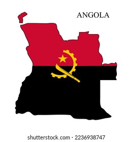 Angola map vector illustration. Global economy. Famous country. Central Africa. Africa.