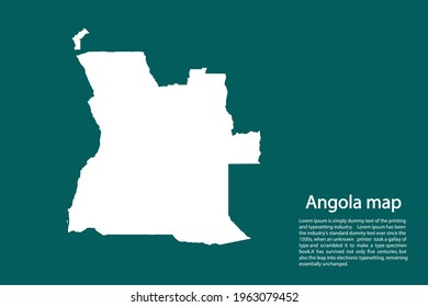 Angola map vector, isolated on Green  background