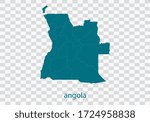 angola map vector, isolated teal color on transparent background