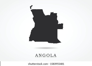 Angola Map - World Map International vector template isolated on white background - Vector illustration eps 10