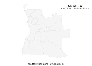 Angola Map - World Map International vector template with High detailed including grey color and grey line isolated on white background for design - Vector illustration eps 10