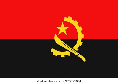 Angola national flag.
