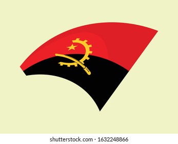 Angola national flag simple vector design