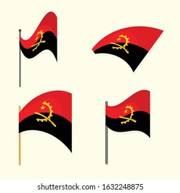 Angola national flag simple vector design