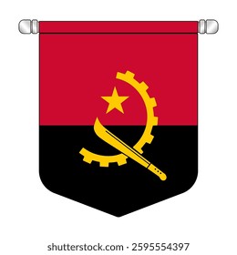 Angola national hanging pennant flag