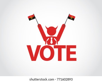 Angola Podium Corrupt Celebrate Politician Speech Election