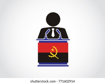 Angola Podium People Speech