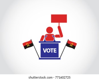 Angola Podium Protest Speech Poll