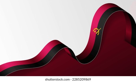 Angola ribbon flag background. Element of impact for the use you want to make of it.