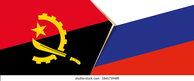 Banderas de Angola y Rusia, dos símbolos vectoriales de relación o enfrentamiento.