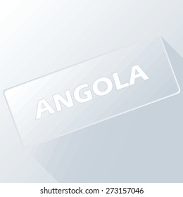 Angola unique button for any design. Vector illustration
