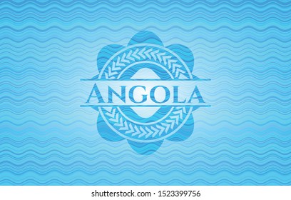 Angola water wave emblem. Vector Illustration. Detailed.