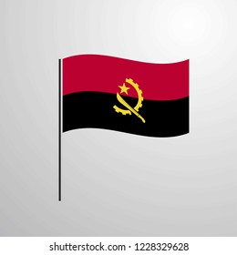 Angola waving Flag