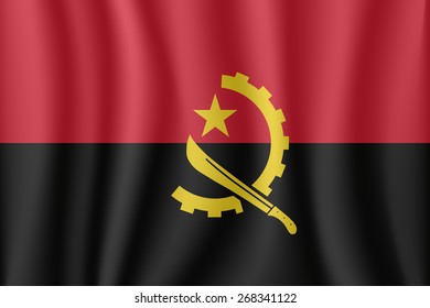 Angola waving flag