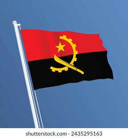 Angola Waving Flag Design and Angola Flag Design