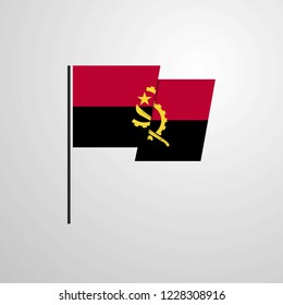 Angola waving Flag design vector