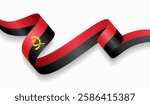 Angolan flag wavy abstract background. Vector illustration.