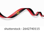 Angolan flag wavy abstract background. Vector illustration.