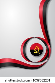 Angolan flag wavy abstract background. Vector illustration.