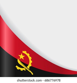 Angolan flag wavy abstract background. Vector illustration.