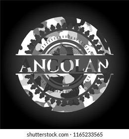 Angolan grey camouflaged emblem