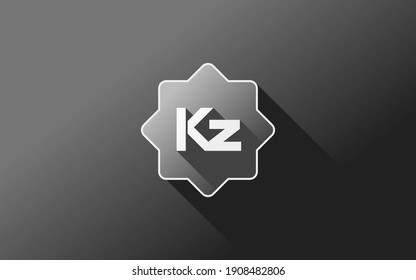 Angolan Kwanza Icon Logo with Gradation Long Shadow Vector Illustration Design. Angola Currency, Economy, Finance, and Business Element. Can be used for Digital and Printable Infographic.