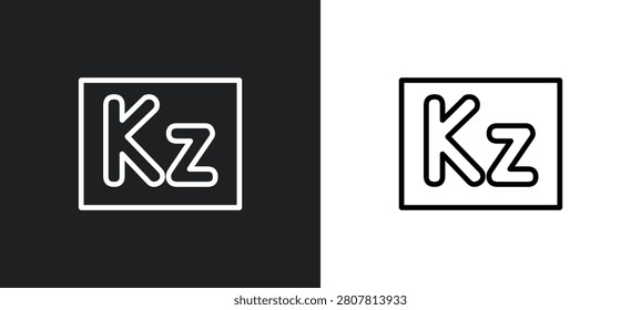 angolan kwanza outline icon in white and black colors. angolan kwanza flat vector icon from africa collection for web, mobile apps and ui.