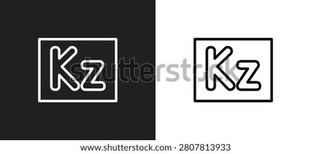 angolan kwanza outline icon in white and black colors. angolan kwanza flat vector icon from africa collection for web, mobile apps and ui.