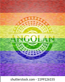 Angolan lgbt colors emblem 