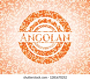 Angolan orange mosaic emblem