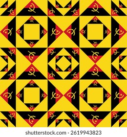 angolan pattern. geometric background for decoration. vector illustration