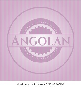 Angolan pink emblem. Retro